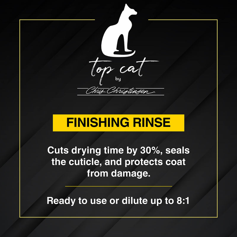 Chris Christensen Top Cat Finishing Rinse for Cats, Groom Like a Professional, Seals The Cuticle, Doesn't Weigh Down Coat, Made in USA, 8 oz - BeesActive Australia