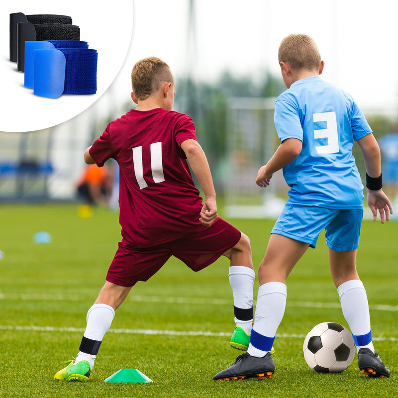 6 Pieces Soccer Shin Guard Strap Anti Slip Soccer Ankle Straps Football Sock Bands Legging Shin Fixed Straps Adjustable Sports Guard Stay for Children Youth Kicking Ball Running Cycling - BeesActive Australia