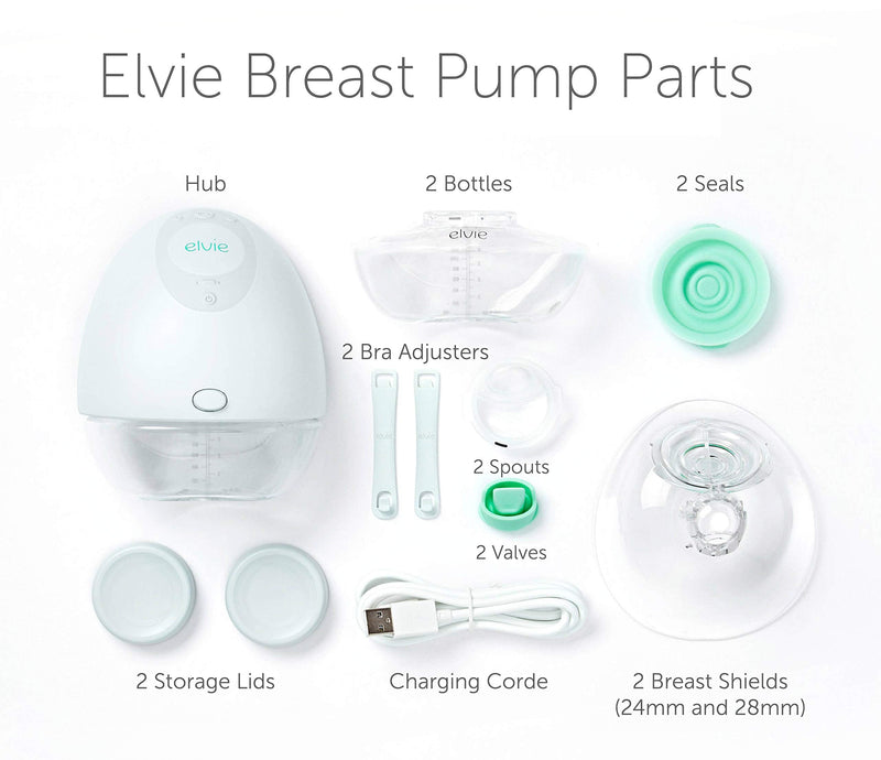 Elvie Pump Double Electric Breast Pump Valve and Spout Kit | Breastfeeding & Breast Pump Parts for Baby Breast Milk Storage and Expressing - 2 Units - BeesActive Australia