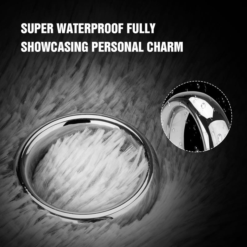 Stainless Steel Penis Ring for Men Cock Rings for Erection Enhancing Sex Toy Couples Delay Control Male Stimulator Pleasure Device(45mm) 45mm - BeesActive Australia