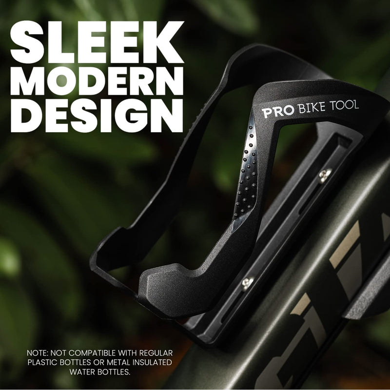 PRO BIKE TOOL Bike Plastic Water Bottle Holder – Sleek Modern Design - Strong Bicycle Bottle Cage, Great for Road and Mountain Bikes Black - BeesActive Australia