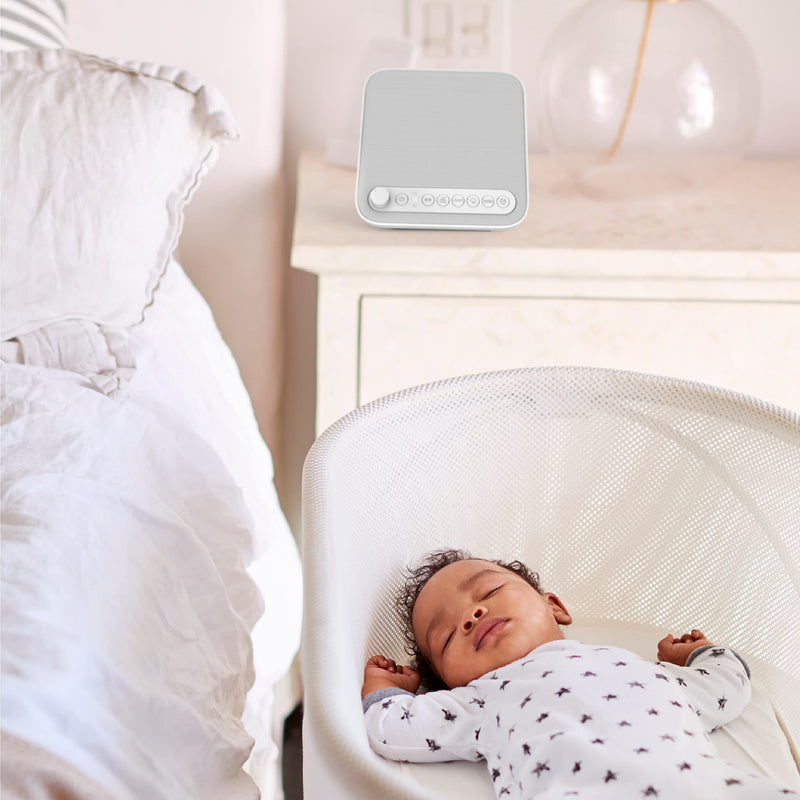 Pure Enrichment WAVE Premium Sleep Therapy Sound Machine with USB Charger - Seamless Looping with 6 Soothing All-Natural Sounds, and Auto-Off Timer - Easily Portable for Travel (White) Patented Design - BeesActive Australia
