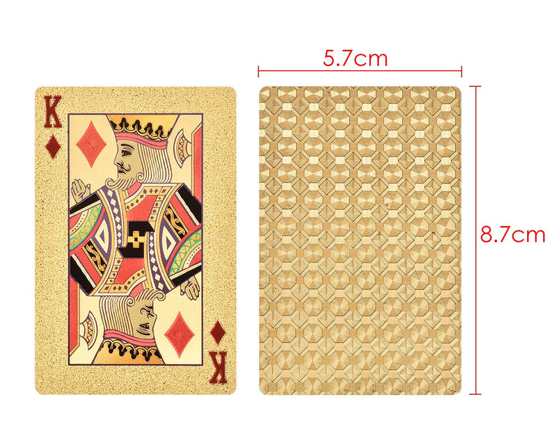 [AUSTRALIA] - DS. DISTINCTIVE STYLE 24K Gold Foil Poker Cards Luxury Golden Playing Cards for Table Games Magic Trick Cards Deck 