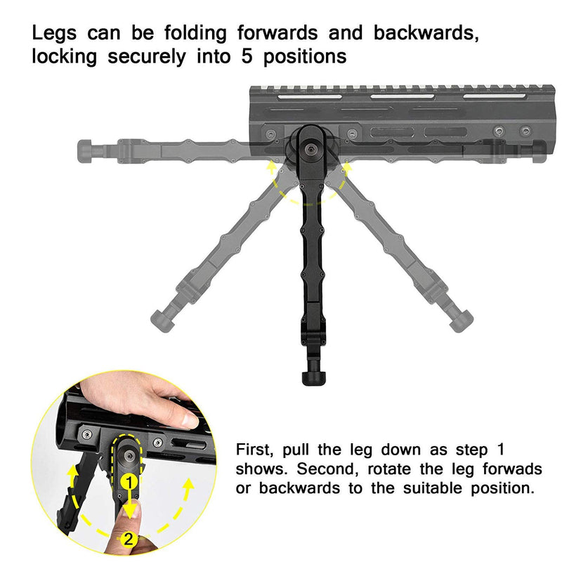 [AUSTRALIA] - MidTen Tactical Bipod 7.5-9 Inches for Outdoor,Range,Hunting and Shooting 