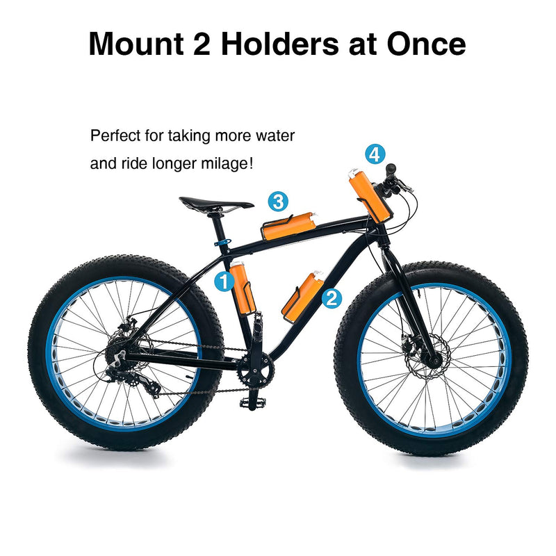 Yofidra Bike Water Bottle Holder - 2 Pack Lightweight & Adjustable Aluminum Alloy Water Bottle Cages for Outdoor Activities Black - BeesActive Australia