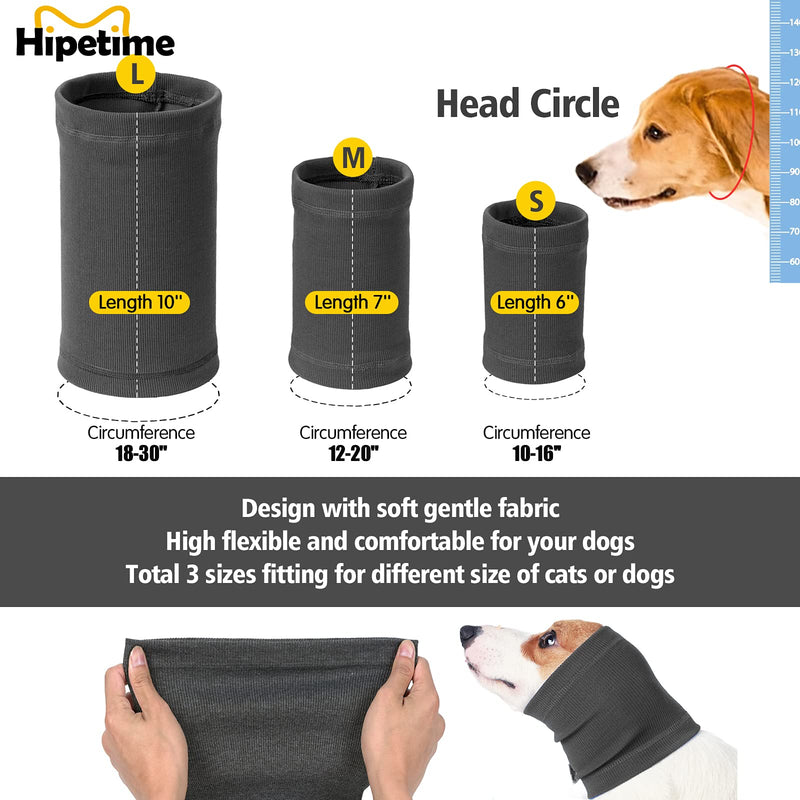 Dog Snood for Dog Neck and Ears Warmer,Pet Dog Earmuff for Comfort,Helps Calm for Pet Dog Hoodie,Provides Anti Anxiety Relief, Suitable for Wearing in Bathing Grooming,Reducing Noise Grey Large - BeesActive Australia