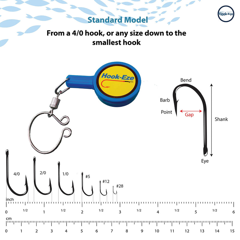 HOOK-EZE Fishing Gear Knot Tying Tool - Cover Fishing Hooks While Tying Strong Fishing Knots. Quick Knot Tool is Easy to Use, Great Fishing Accessories for Every Tackle Box. Suitable for All Ages Blue - BeesActive Australia