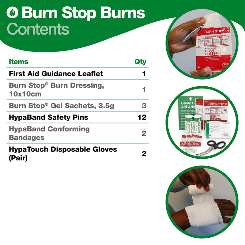 VSafety Evolution Burn Stop Burns First Aid Kit, Small - Fully Stocked Safety Sign - BeesActive Australia