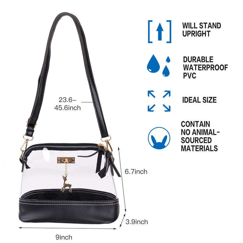 Clear Crossbody Purse Bag,Adjustable Strap Shoulder Handbag - BeesActive Australia