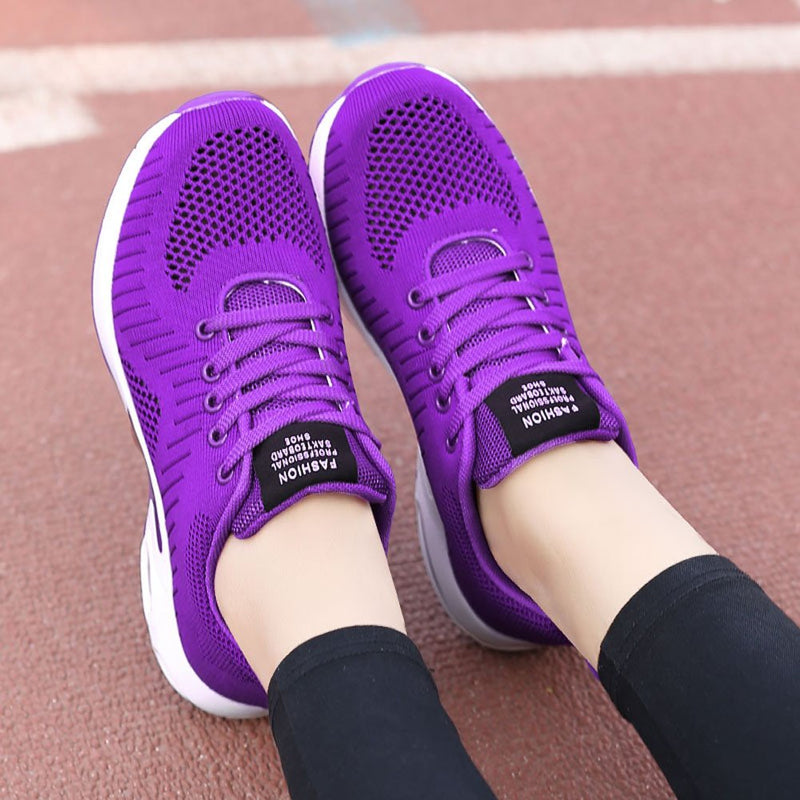 FLARUT Running Shoes Womens Lightweight Fashion Sport Sneakers Casual Walking Athletic Non Slip 8.5 Purple-c - BeesActive Australia