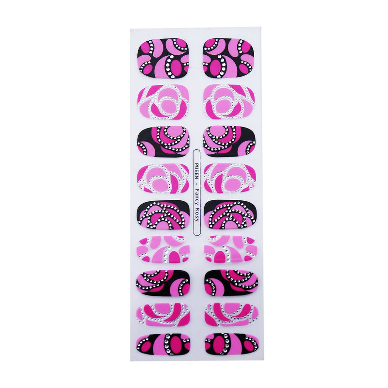 PUEEN 3D Jeweled Nail Wraps Collection BLING IT UP - 5 Pack (18 Strips Each) Nail Wraps/Nail Strips/Nail Foils/Nail Stickers/Nail Decals/Nail Patches in New High Fashion Designs-BH000526 - BeesActive Australia