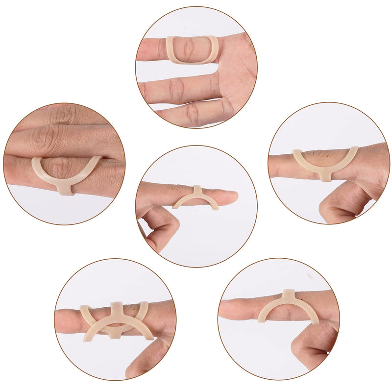 5pcs Oval Finger Splint, Pink Trigger Finger Splint Finger Stabilizer Brace for Middle Pinky Thumb or Ring Finger (6,7,8,9,10 Sizes) - BeesActive Australia