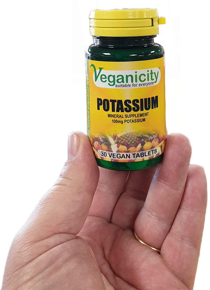 Veganicity Potassium 100mg : Bone & Joint Health Supplement - 30 Tablets, in a Planet-Friendly 99% Recycled Pot - BeesActive Australia