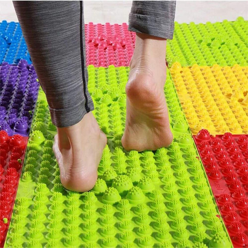 Yobeyi Foot Massage Acupressure Mat Game Foot Reflexology Walking Toe Plate Massage Pad Bathroom Mat Yoga Mat Sports Mat 2 PCS (green) - BeesActive Australia
