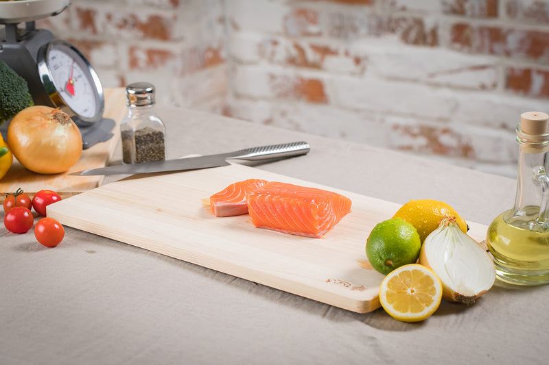 BOUMBI Hinoki Wood Reversible Cutting Board (17.3 x 9.8 x 0.55 Inch_Slim Large) (17.3 x 9.8 x 0.55 Inch_Slim Large) - BeesActive Australia