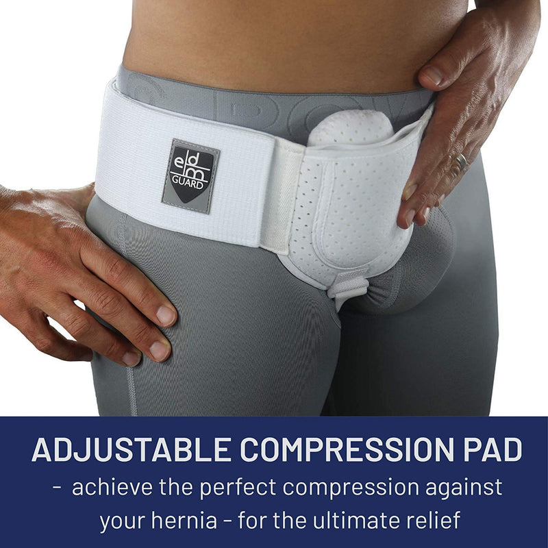 Everyday Medical Hernia Guard I Inguinal Hernia Belt For Men I Left or Right Side I Post Surgery Men’s Inguinal Hernia Support Truss For Inguinal, Groin Hernias I Adjustable Waist Strap I SMALL/MEDIUM 1 Count (Pack of 1) - BeesActive Australia