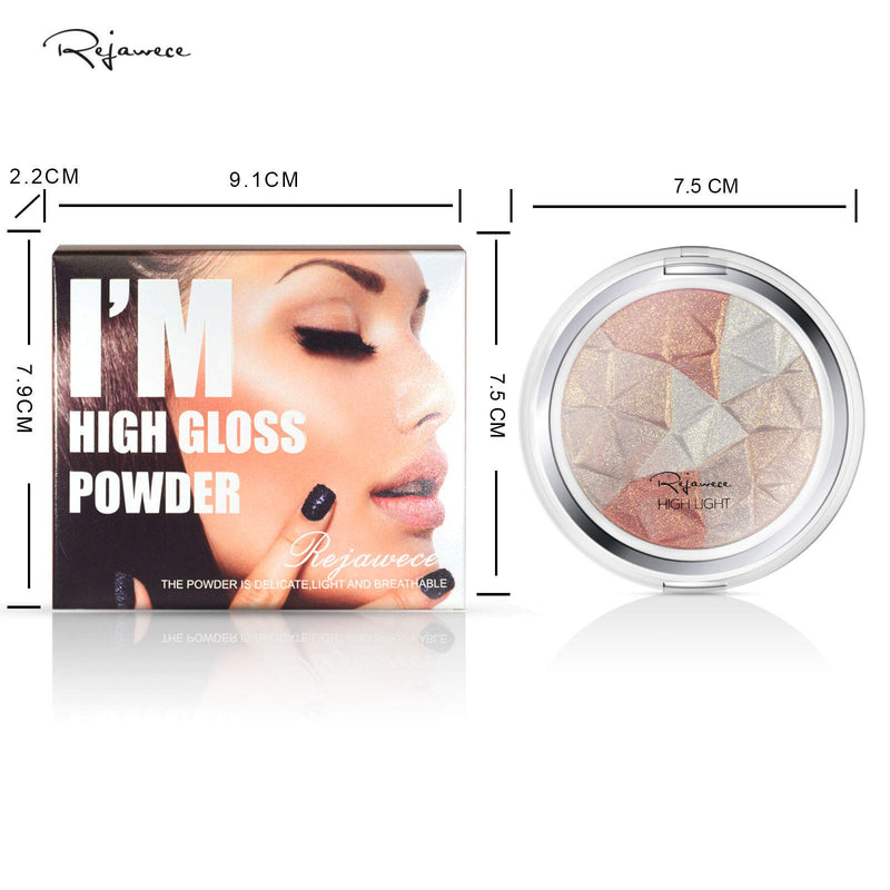 Highlighter Powder Makeup Palette Three-Dimensional True Match Highlighter Powder Palette - 4 Colors Available - Easy to Extend Great for All Skin Types (item C) item C - BeesActive Australia