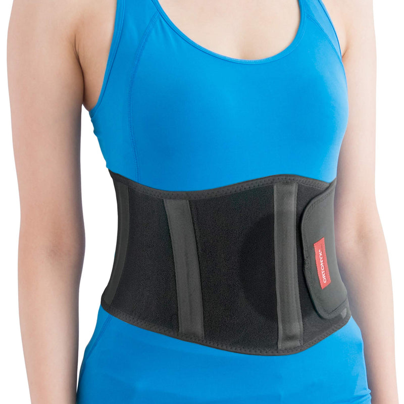 ORTONYX Ergonomic Umbilical Hernia Belt for Men and Women - Abdominal Support Binder with Compression Pad - Navel Ventral Epigastric Incisional and Belly Button Hernias Surgery Brace - OX353-L/XXL L/XXL (42"-57") Black - BeesActive Australia