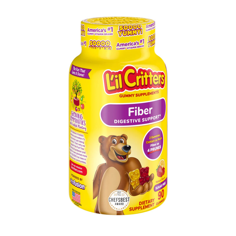 L'il Critters Kids Fiber Gummy Bears Supplement, 90 Count 90 Count (Pack of 1) - BeesActive Australia