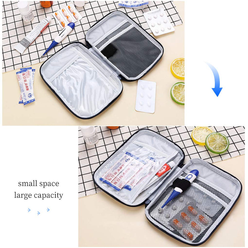 Travel Mini First Aid Pouch, Portable Mini First Aid Kit Storage Bag for Medicine Boxes WishLotus Medical Kits Empty Bag for Sports Camping Hiking Outdoor Activities Emergency (Red),6.5x5.1x0.6in Red - BeesActive Australia