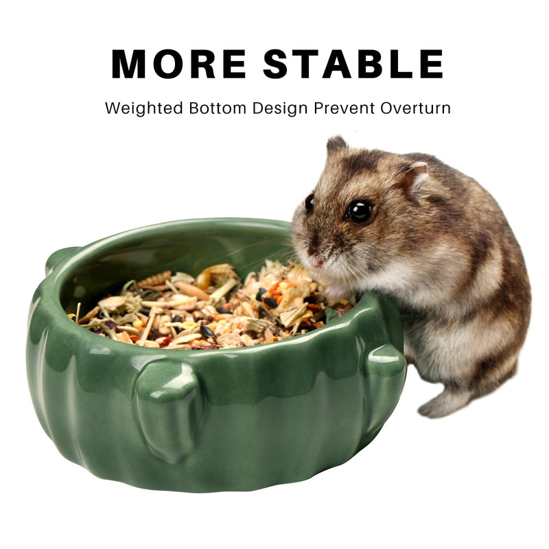 BUCATSTATE Cactus Leakproof Water Bottle Ceramic Universal Water Bottle Holder Stand for Hamster Girbils and Other Small Animals Cactus Food Bowl - BeesActive Australia