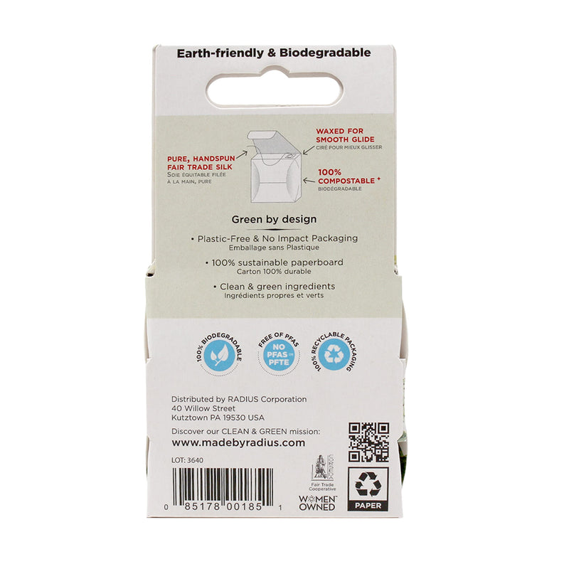 RADIUS Natural Unscented Silk Dental Floss 33 Yards Compostable Non-Toxic Oral Care & Designed to Help Fight Plaque Clear - Pack of 3 3 Count (Pack of 1) - BeesActive Australia