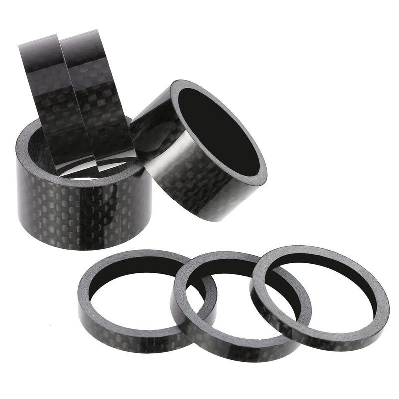 Sumind 11 Pieces Bike Carbon Fiber Headset Spacer Bicycle 1-1/8 Inch 20 15 10 5 3 2 1 mm, 7 Size - BeesActive Australia