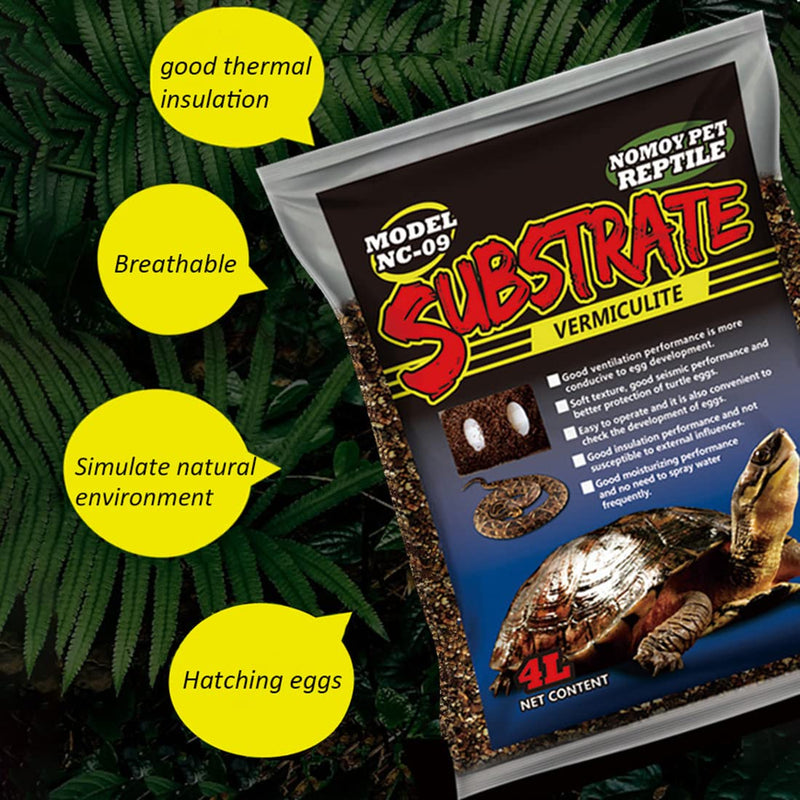 Hamiledyi Reptile Substrate Vermiculite Bedding Snake Hibernant moisturizing Soil Terrarium Bedding for Snake Tortoise Lizard Hatching Eggs M-4L - BeesActive Australia