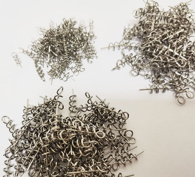 Hyamass 300Pcs 14mm 18mm 22mm Soft Lure Bait Spring Twist Lock Outdoor Fishing Crank Hook Centering Pin for Soft Lure Bait Worm Crank - BeesActive Australia