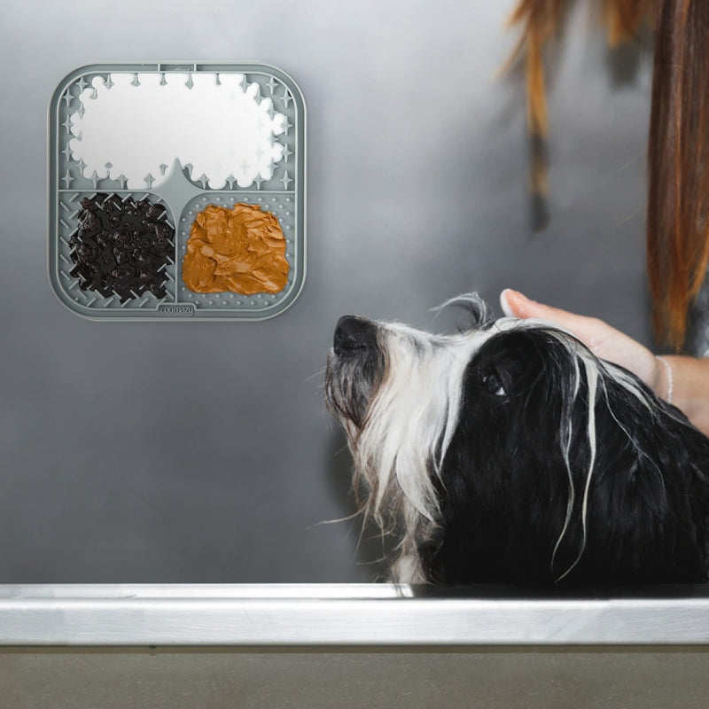 Coomazy Lick Mat for Dog and Cat, Slow Feeder & Non-Slip Design, Boredom and Anxiety Reducer, Suitable for Food, Treats, Yogurt, Peanut Butter and Liver Paste, BPA-Free, Non-Toxic, 2-Packs - BeesActive Australia