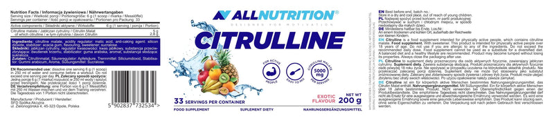 ALLNUTRITION Citrulline, Exotic, 200g - BeesActive Australia