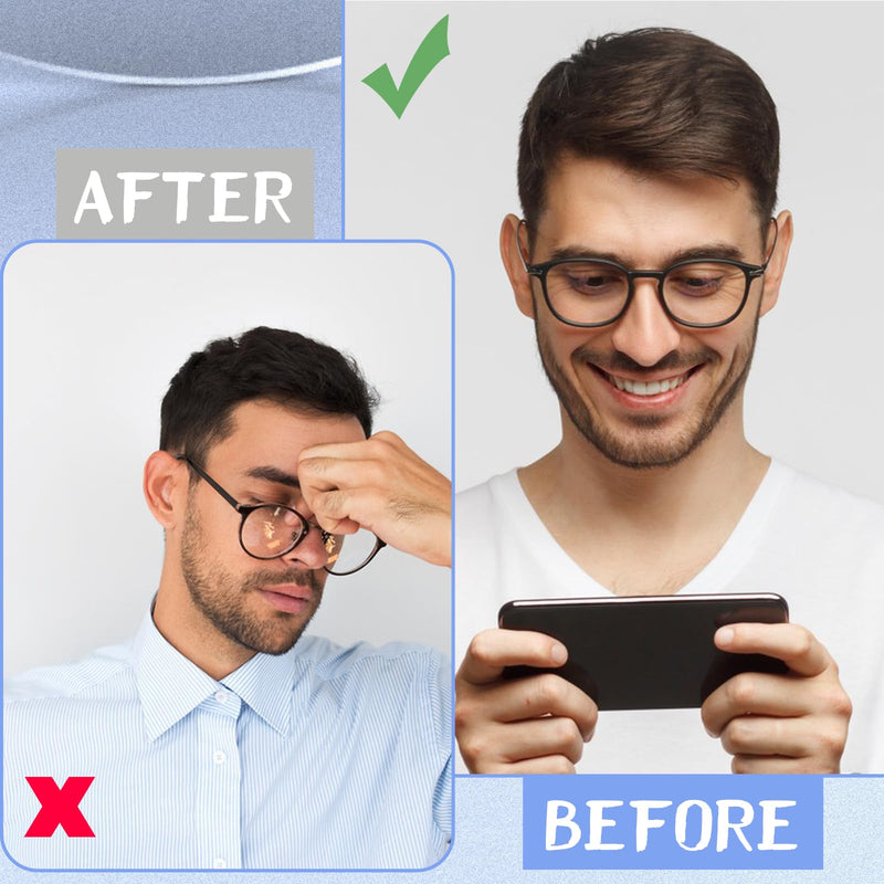 Bewudy 10 Pairs Eyeglass Nose Pads for Glasses, 3mm Adhesive Eyeglasses Nose Grips with Airbag, Soft Silicone Nosepads for Eyeglasses Sunglasses Reading Glasses (Transparent) Transparent - BeesActive Australia