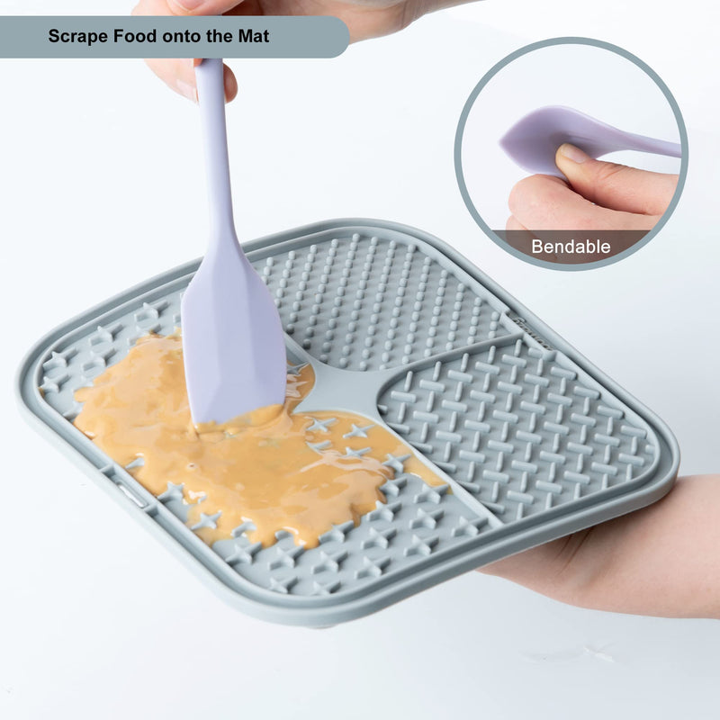 Coomazy Lick Mat for Dog and Cat, Slow Feeder & Non-Slip Design, Boredom and Anxiety Reducer, Suitable for Food, Treats, Yogurt, Peanut Butter and Liver Paste, BPA-Free, Non-Toxic, 2-Packs - BeesActive Australia