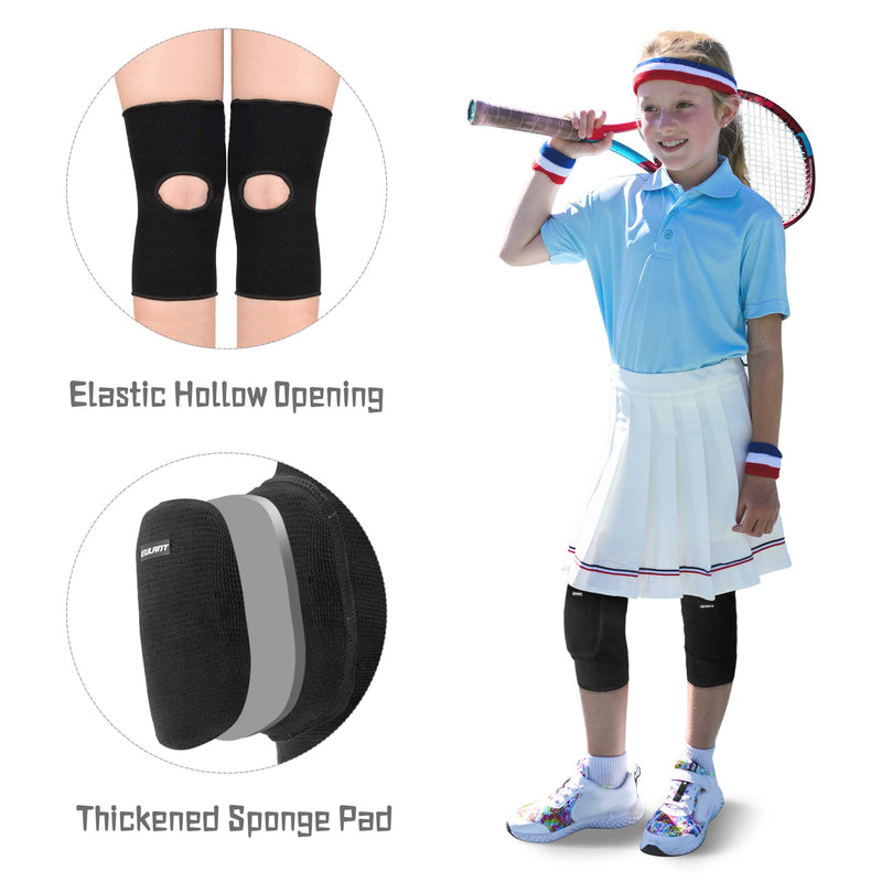 ONTYZZ Kids Knee Pads with Thicken Sponge Padding Breathable Stretchy Cotton Knee Pads Soft Knee Pads Guards Protective for Roller Skateboard Bike Scooter Outdoor Sports Black Small（6.7-10.2 inches） - BeesActive Australia