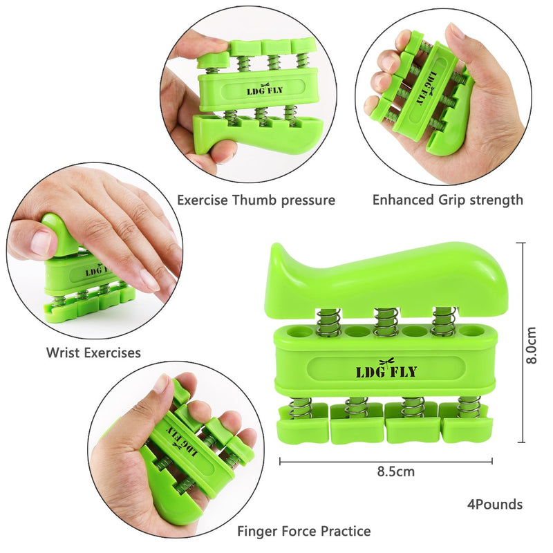 Hand Grip Strengthener Kit with Finger Exerciser, Finger Stretchers, Adjustable Hand Gripper and Exercise Rings, Strength Trainer for Athletes, Pianists, Guitar and Therapy - BeesActive Australia