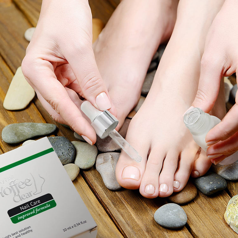 Yoffee Clear Nail Care - Anti Fungal Nail Treatment for Finger and Toenails - 10 ml - Antibacterial and Antiseptic - Fungal with Organic Argan Oil and Tea Tree Oil - Concentrated Formula/Made in Spain 10 ml (Pack of 1) - BeesActive Australia