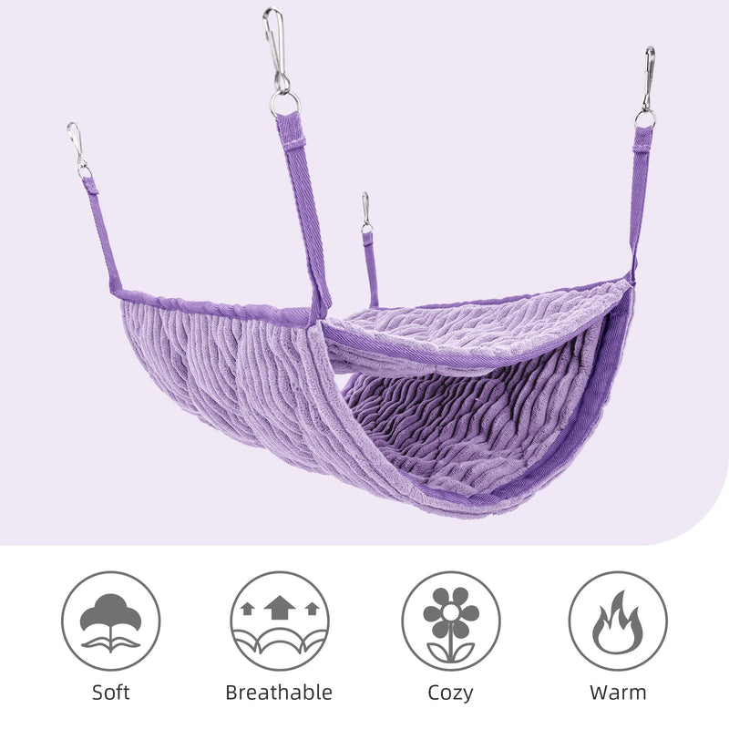 Niteangel Luxury Double Bunkbed Hammock, Fit 2 Adult Ferrets or 5 More Adult Rats Purple - BeesActive Australia