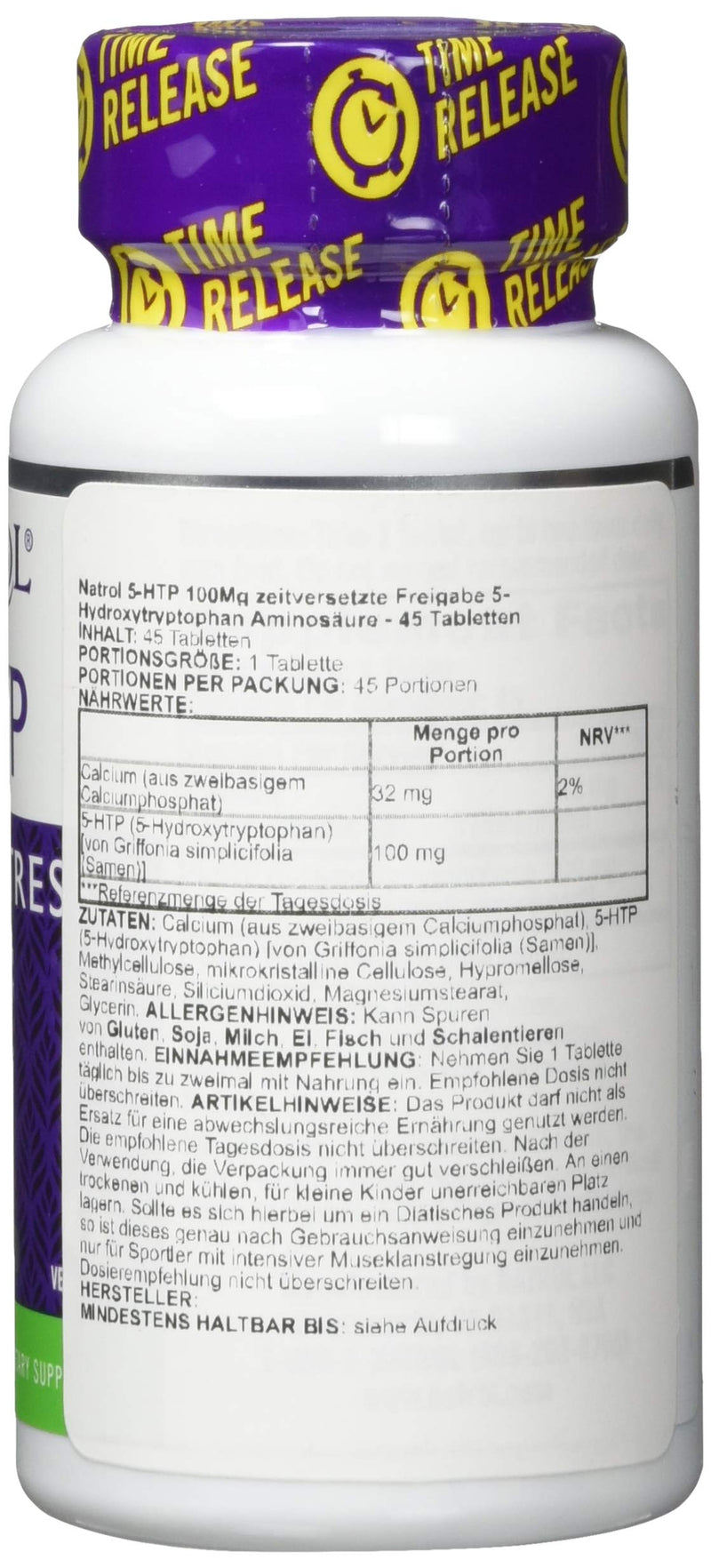 5-Htp 100Mg Time Release by Natrol - 45 Tab, 2 Pack - BeesActive Australia