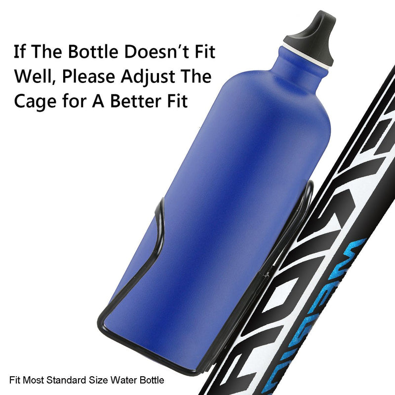 Bike Water Bottle Holder, Alloy Aluminum Lightweight Water Bottle Cages for Bike, 2 Pack Bicycle Water Bottle Holder Cages Brackets Bicycle Accessories Water Bottle Mount for MTB Bike Road Bike Black - BeesActive Australia