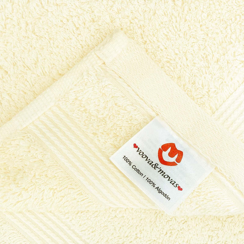 VOOVA & MOVAS Wash Cloths for Your Face and Body,4 Pack (13x13 Inches 650GSM),Yellow Washcloths - 4PC Yellow - BeesActive Australia