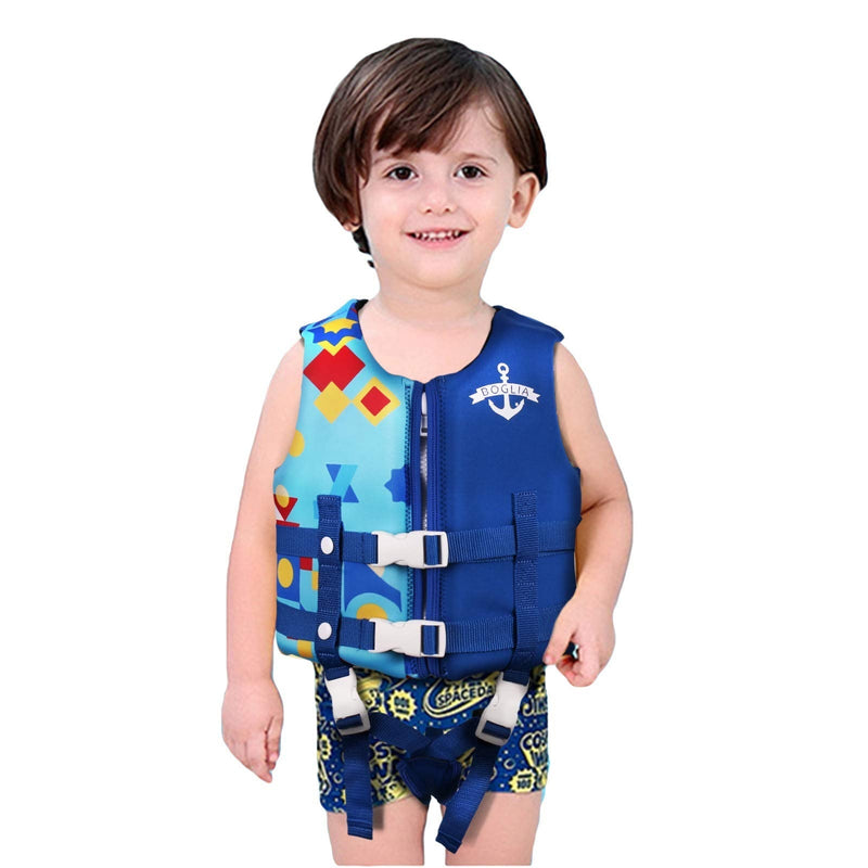 Boglia Kids Swim Vest Toddler Life Jacket Infant Life Vest Pool Float with Adjustable Safety Strap,Floaties for Age 1-9 Years/22-50Lbs Large Blue - BeesActive Australia