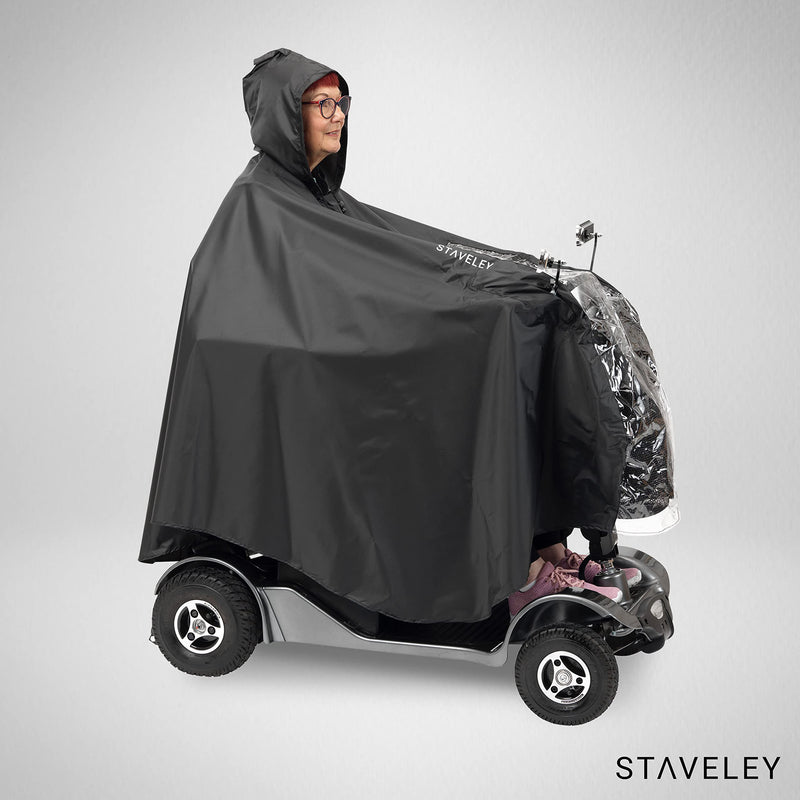 Staveley Large Mobility Scooter Cape | Waterproof Rain Poncho Cover for Electric Scooters and Wheelchair - BeesActive Australia