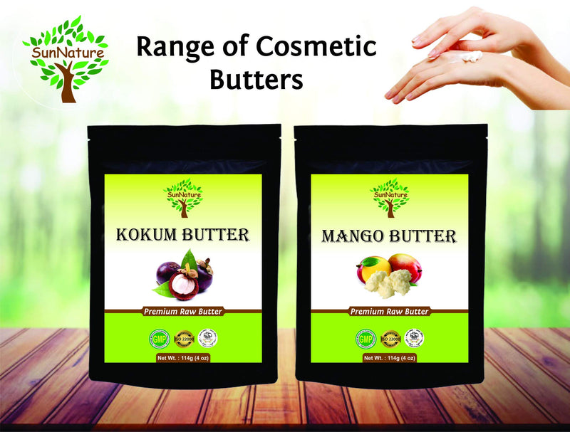 Kokum Butter - Light, Firm Butter, Use to Make Soap, Lotion Bars, Lip Balm, Body Butter - Scent-Free - by SunNature (4 Oz) - BeesActive Australia
