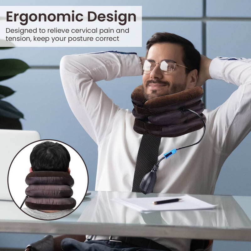 Inflatable Neck Traction Device for Neck Pain Relief, Posture Correction and Support - BeesActive Australia