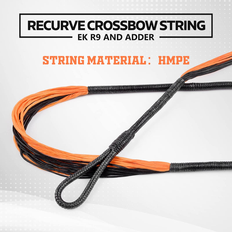 19.3" Cobra Adder R9 Crossbow String Replacement Strings,20 Strands HMPE 1600D Orange - BeesActive Australia