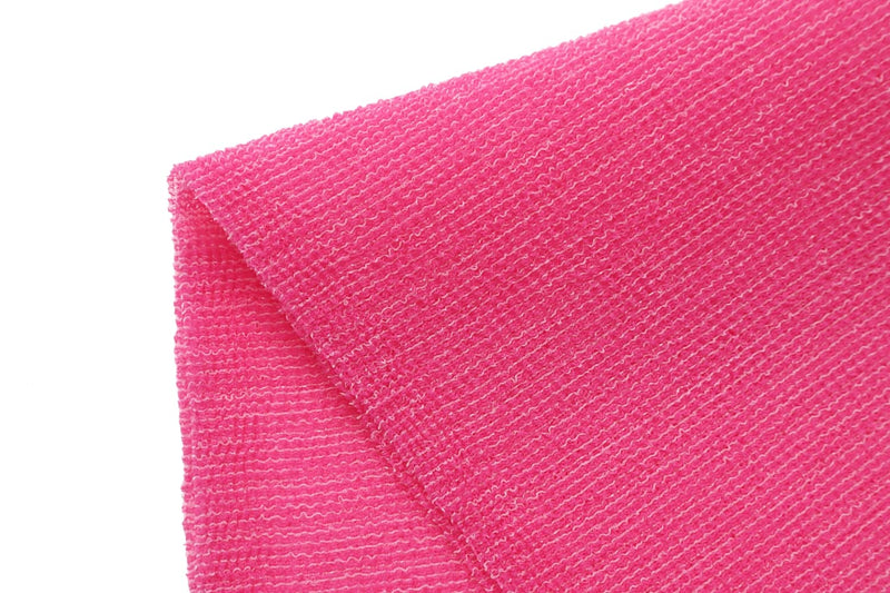 Extra Rough, Exfoliating Washcloth [Made in Japan] Exfoliating Towel Special Texture Makes Fluffy Foam Lather, Back Scrubber, Dead Skin Cell Remover [Loofah for Women and Men] (Pink) Pink - BeesActive Australia