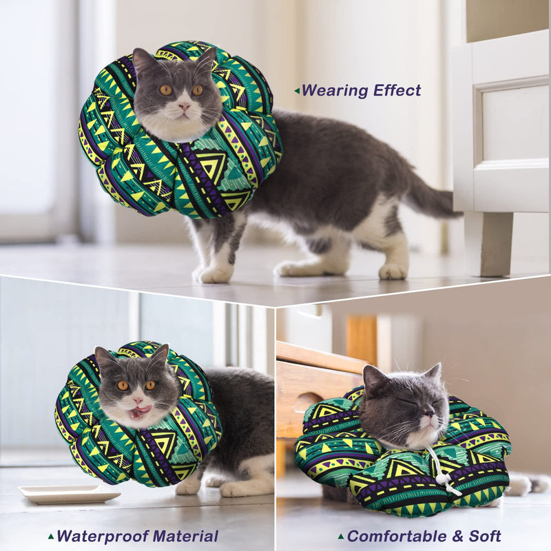 Cat Cone Comfy Recovery Collar: Alternative Cone for Cat Kitten to Stop Licking Waterproof Cute Protective Neck Cone After Surgery Neutering Large (11-16.5 lbs) - BeesActive Australia