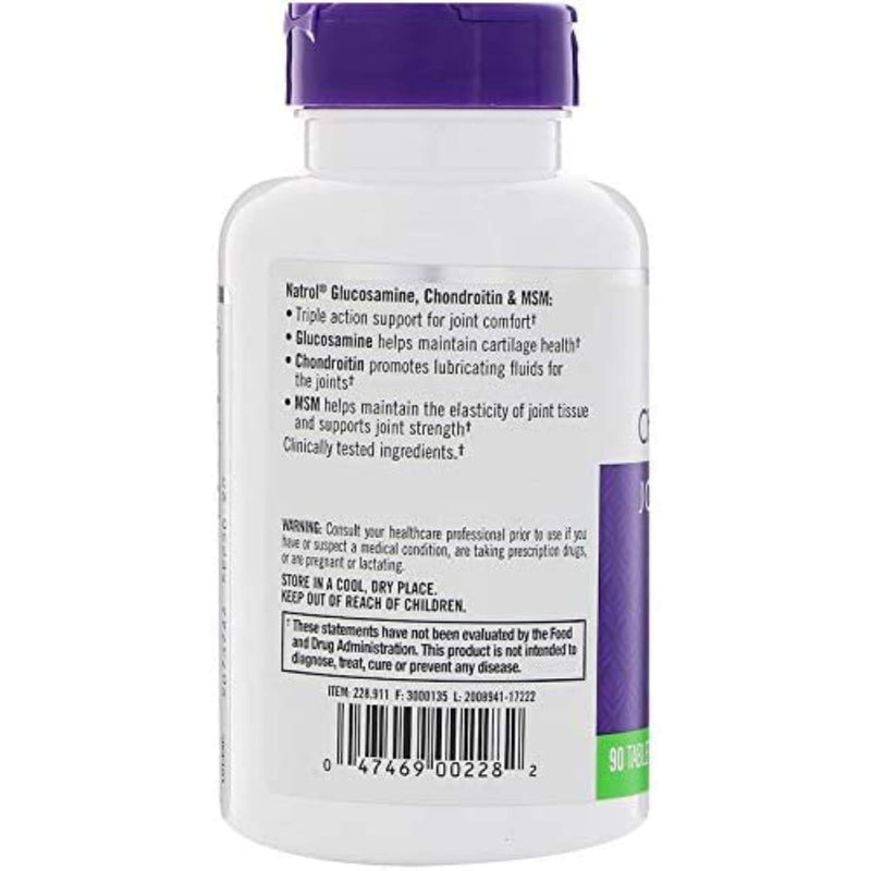 Natrol Glucosamine Chondroitin MSM 90 Tablets - BeesActive Australia