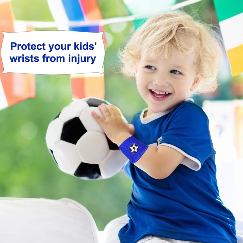 Gejoy 16 Pieces Sports Wristbands Wrist Sweatbands Children Sweat Bands for Kids Soccer Baseball Football Basketball Sports - BeesActive Australia