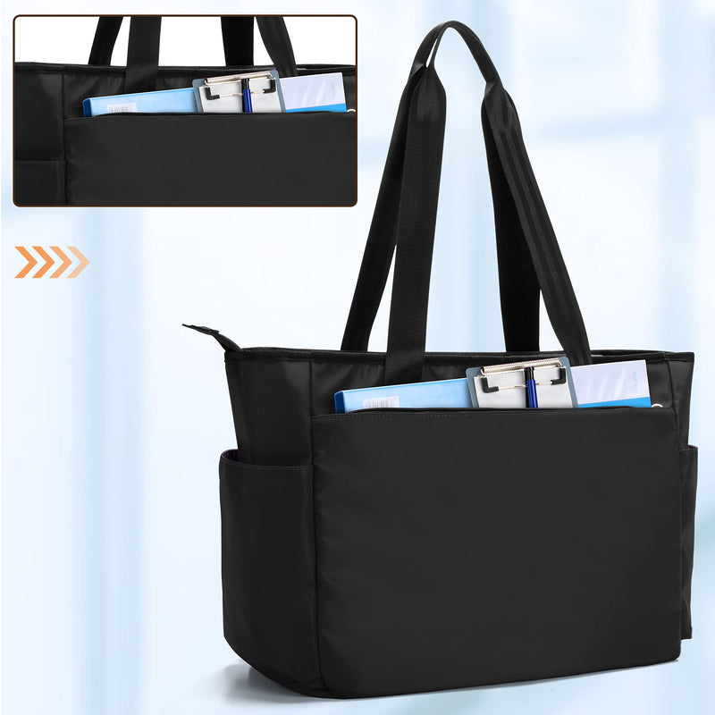 Damero Nurse Tote Bag, Nurse Work Bag with Laptop Sleeve and Pockets for Nursing Students, Medical Supplies and More, Black - BeesActive Australia